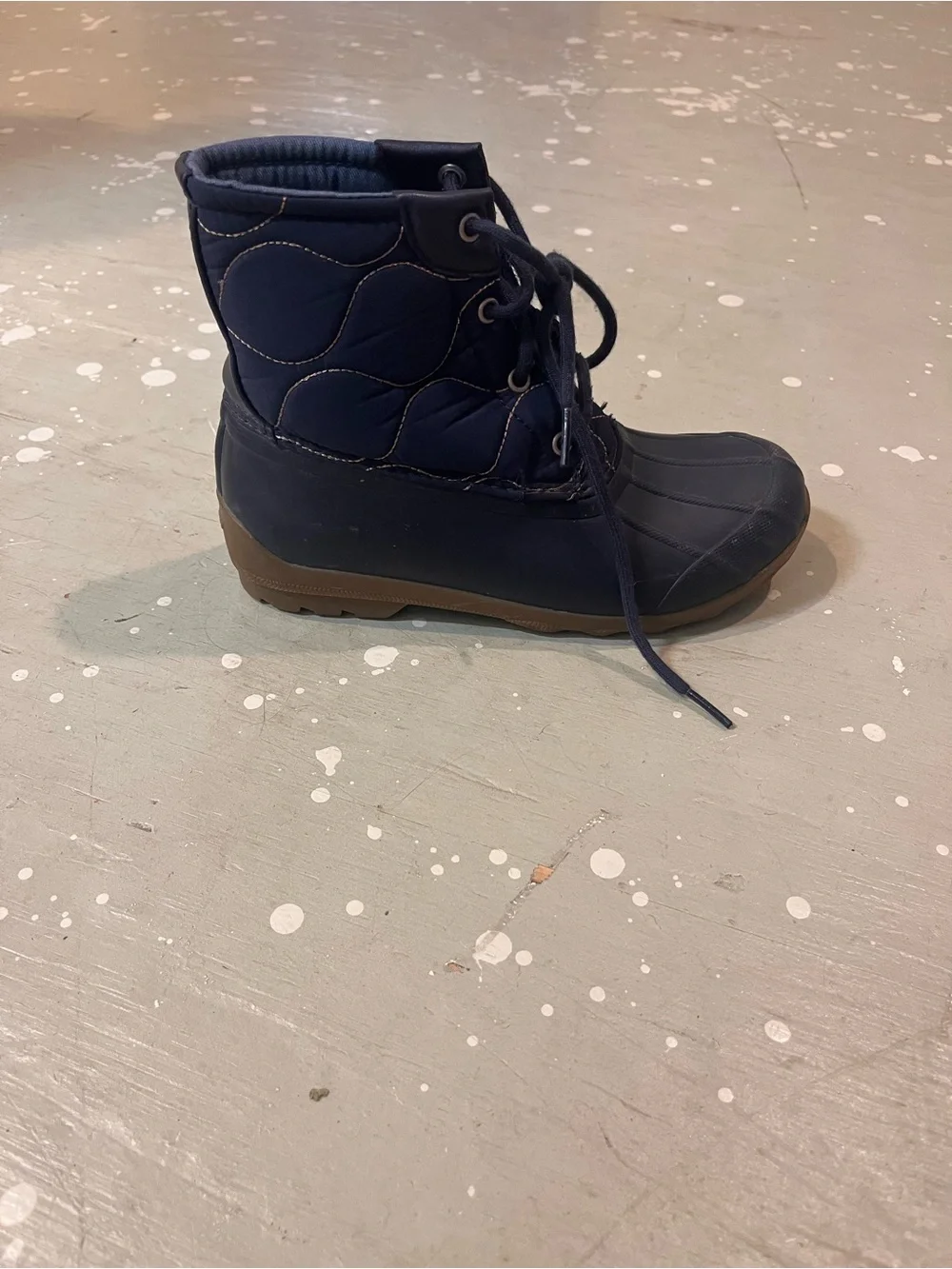 Sperry Kids Navy Lace-Up Rain & Snow Boots